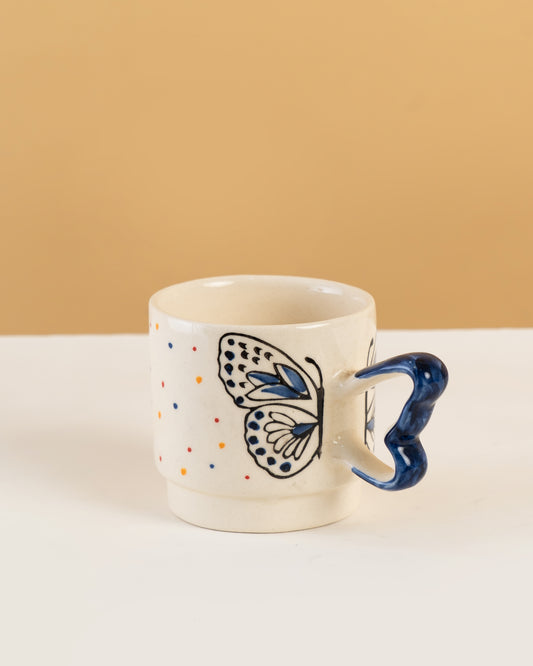 Butterfly Handle Ceramic Mug - RVMUG46