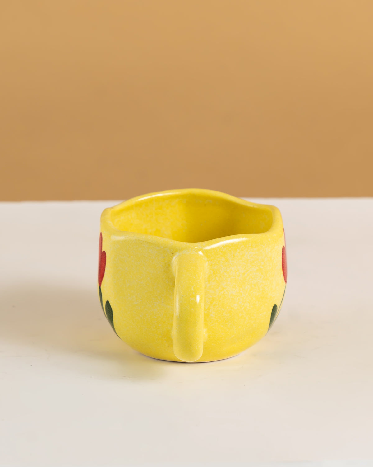 Hand-Painted Yellow Floral Espresso Cups (Set of 6) - RVCUP11