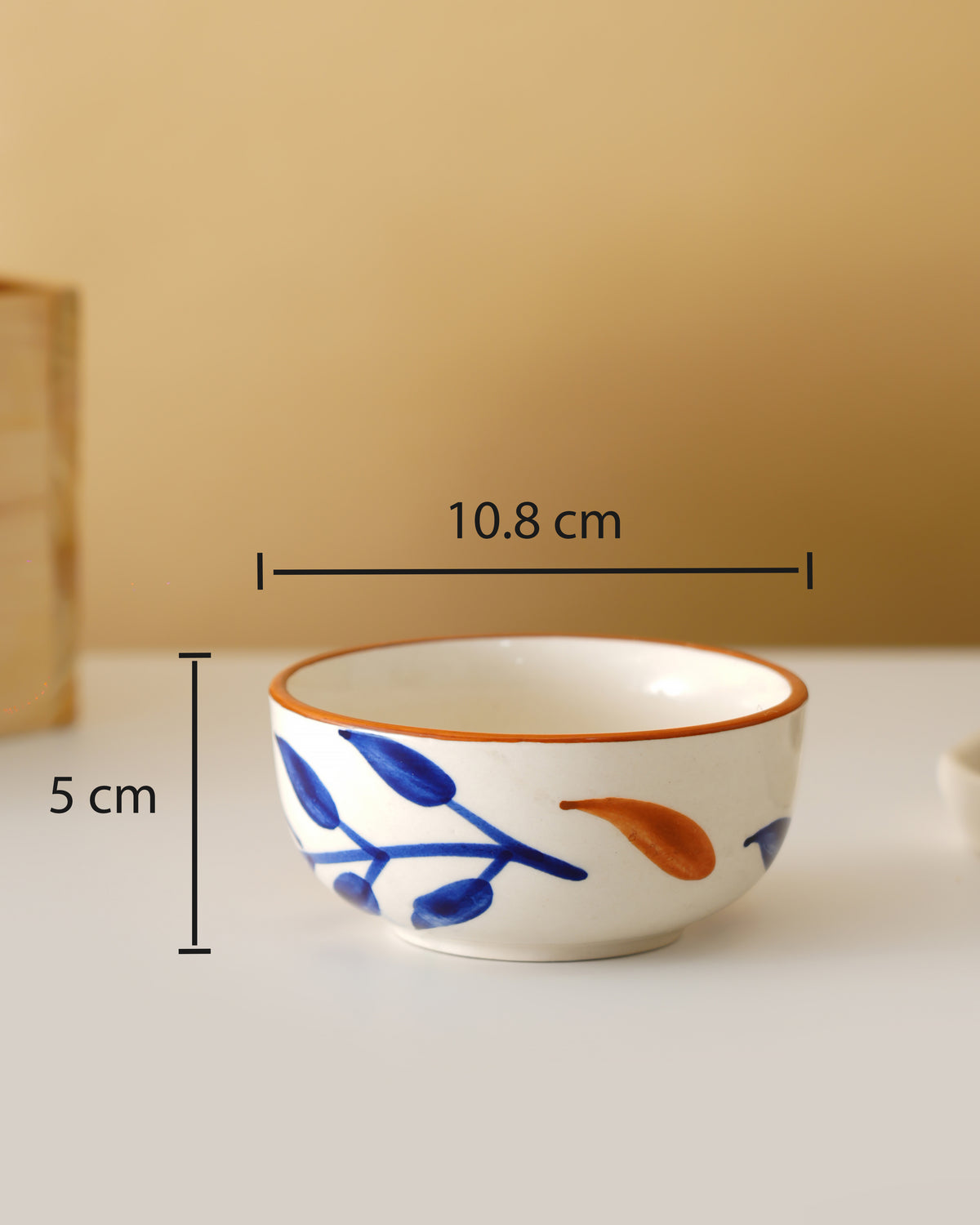 Hand-Painted Floral Ceramic Bowl (Single) - RVBWL06