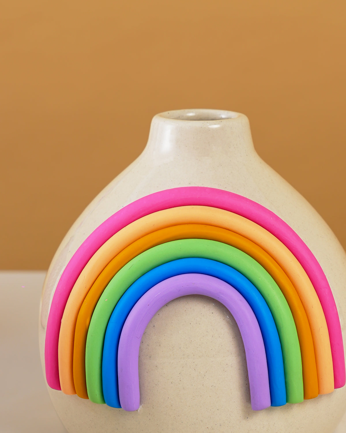Handcrafted Rainbow Ceramic Vase – Decorative Flower Vase - RVVAS55