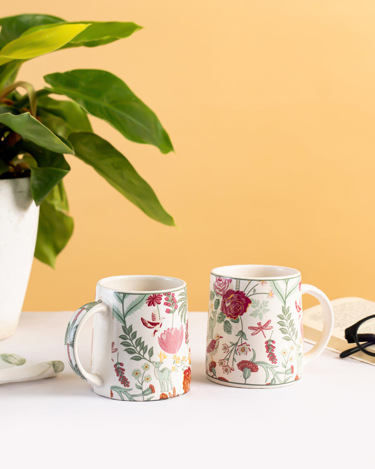 Floral Garden Ceramic Mug Set of 2 - RVMUG30