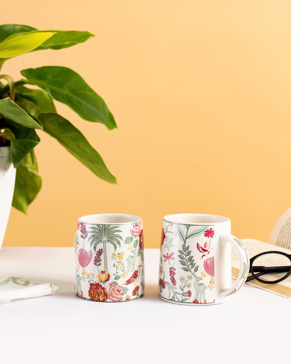 Floral Garden Ceramic Mug Set of 2 - RVMUG30