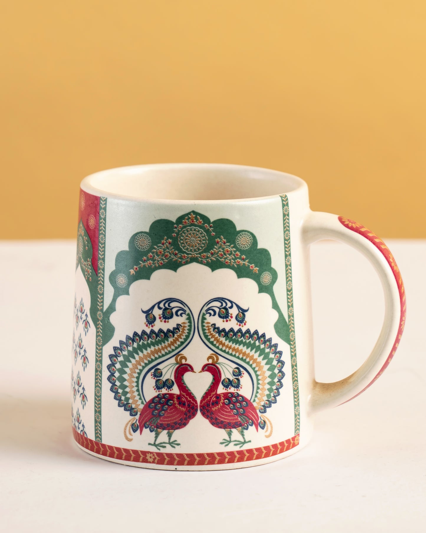 Green and Pink Royal Mug set of 2 - RVMUG33