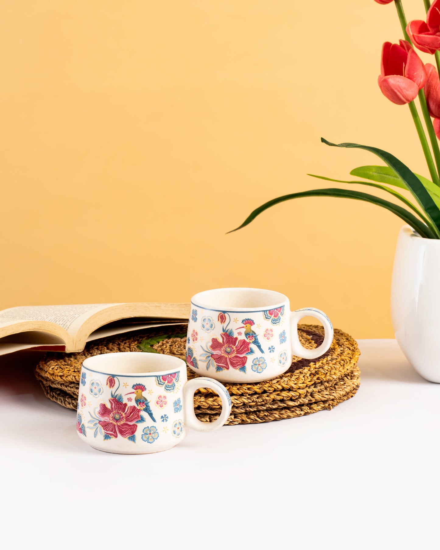 Floral Folk Tea Cup Set of 6 - RVCUP13