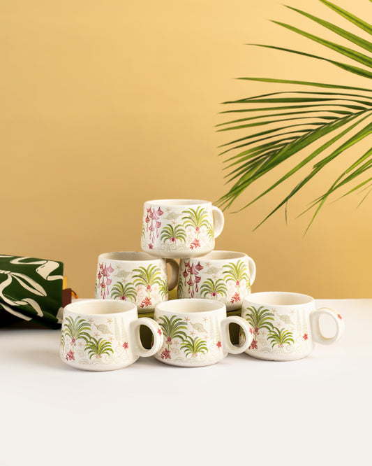 Palm Grove Tea Cup Set of 6 - RVCUP14