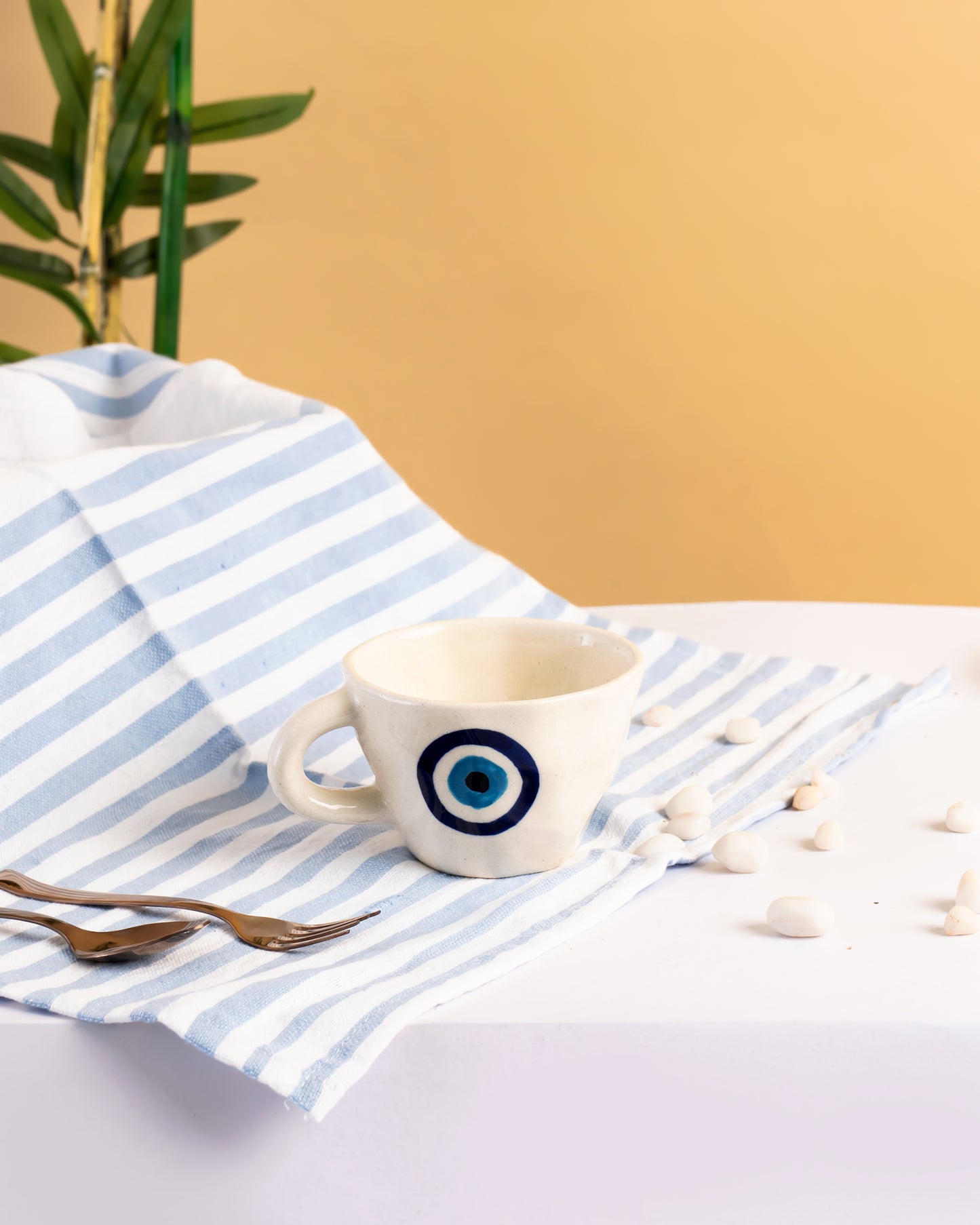 Evil Eye Hand-Painted Ceramic Mug Set of 2 - RVMUG9