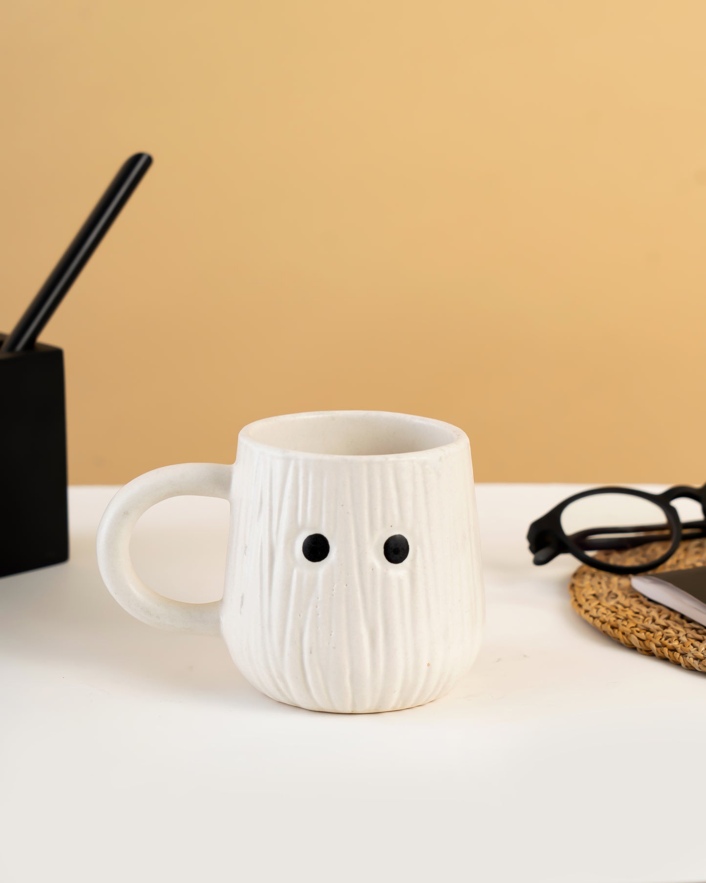Minimalist Textured Ceramic Mug Set of 2 - RVKIDMUG37