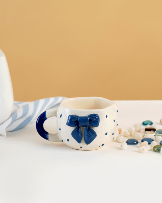 Bow Detail Ceramic Mug - RVMUG49