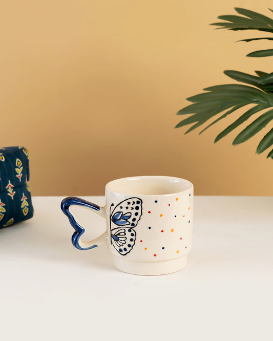 Butterfly Handle Ceramic Mug - RVMUG46
