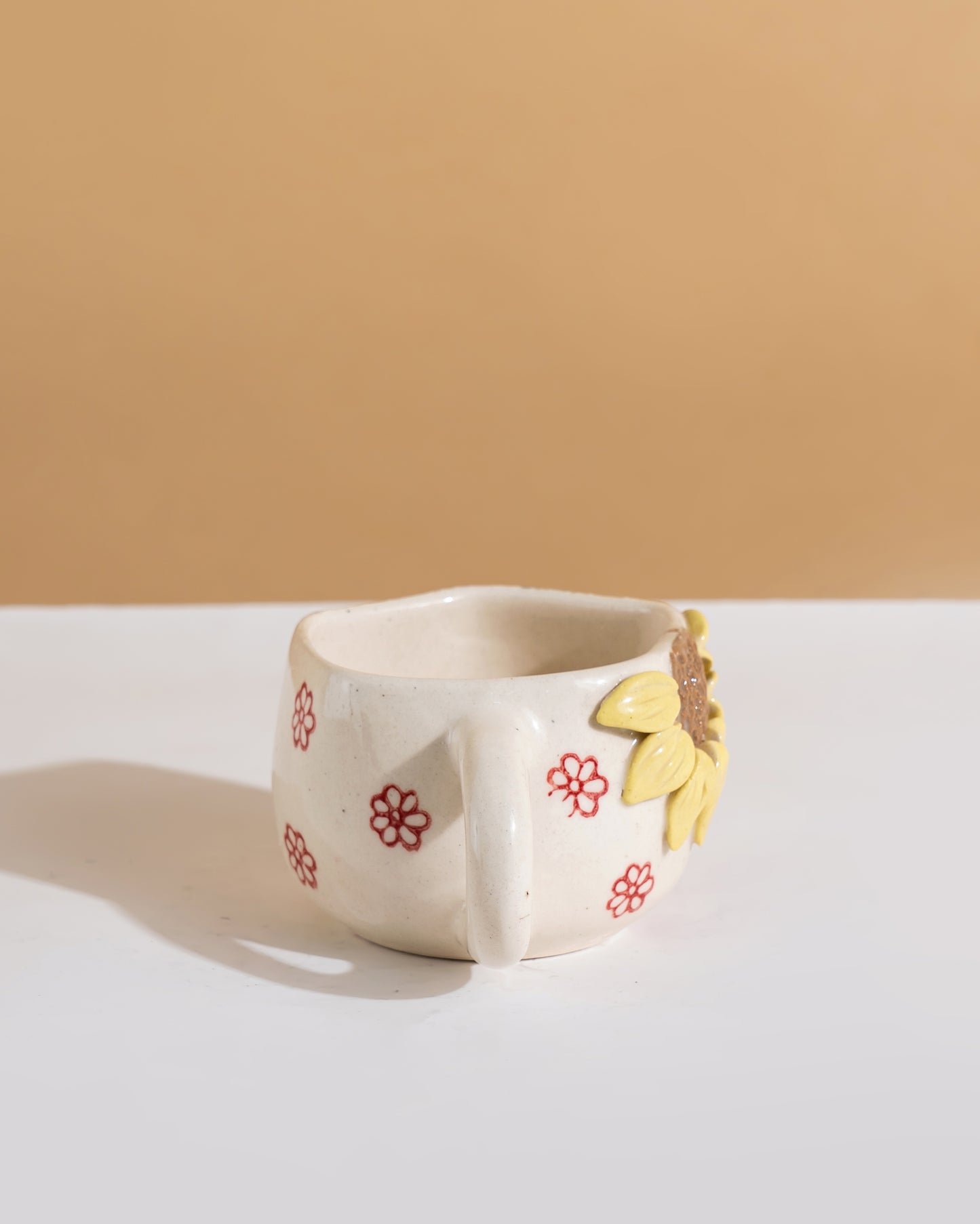 Handcrafted Sunflower Ceramic Cup Set of 5 - RUVCUP15