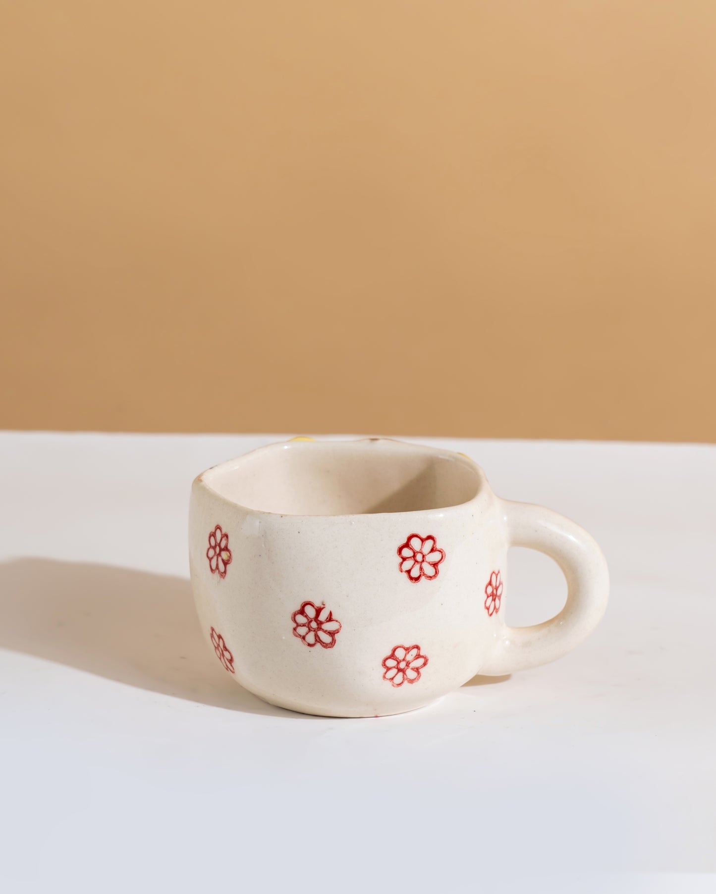 Handcrafted Sunflower Ceramic Cup Set of 5 - RUVCUP15