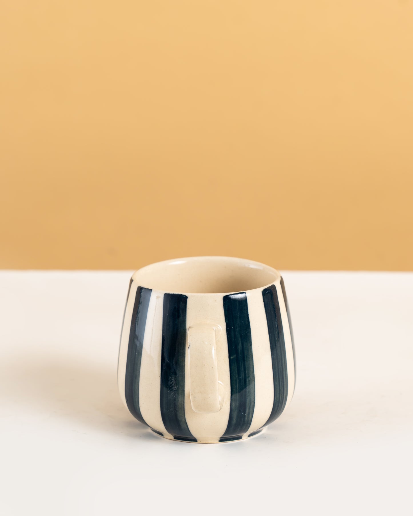 Hand-Painted Striped Ceramic Mug - RVMUG18
