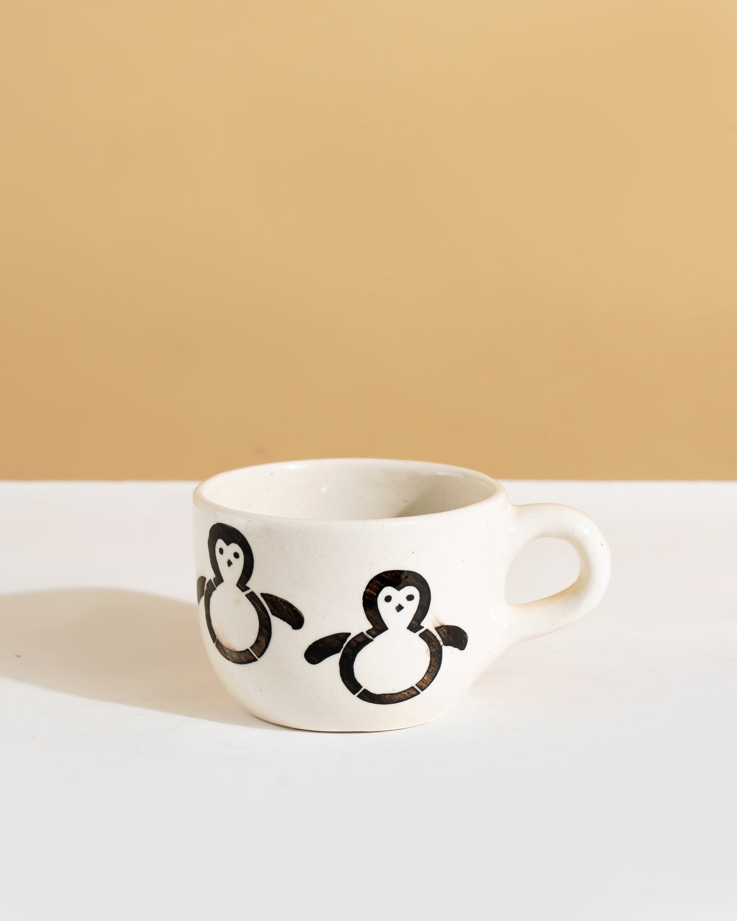 Hand-Painted Penguin Ceramic Cup - RVKIDMUG43