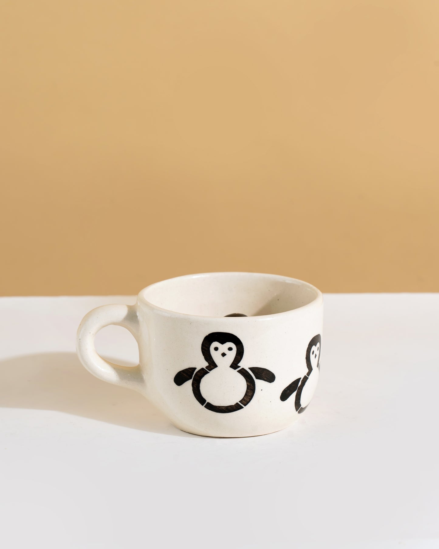 Hand-Painted Penguin Ceramic Cup - RVKIDMUG43