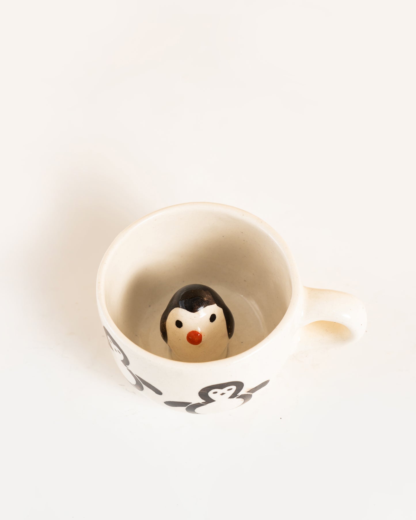 Hand-Painted Penguin Ceramic Cup - RVKIDMUG43