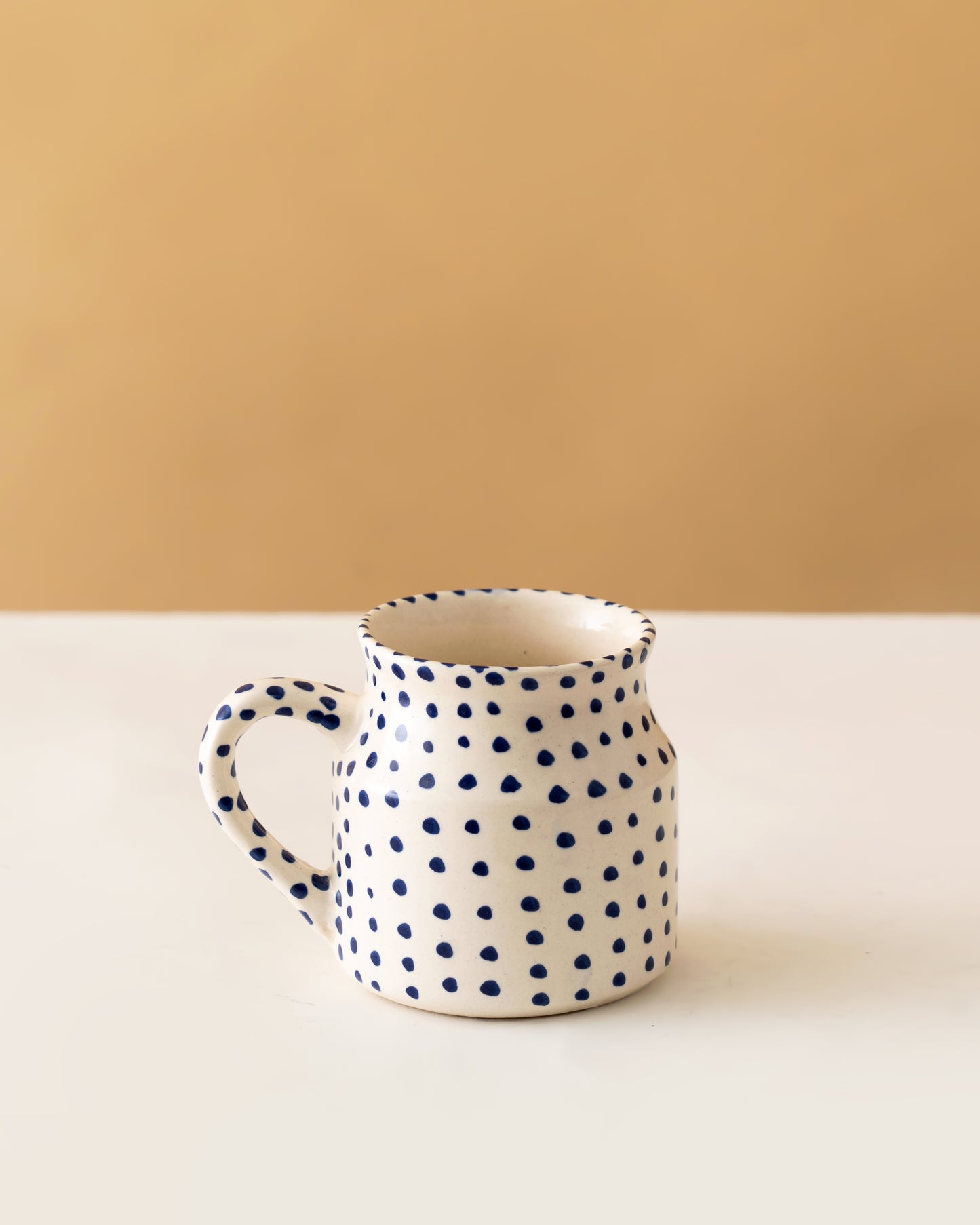 Blue Polka Dot Ceramic Mug - RVMUG47