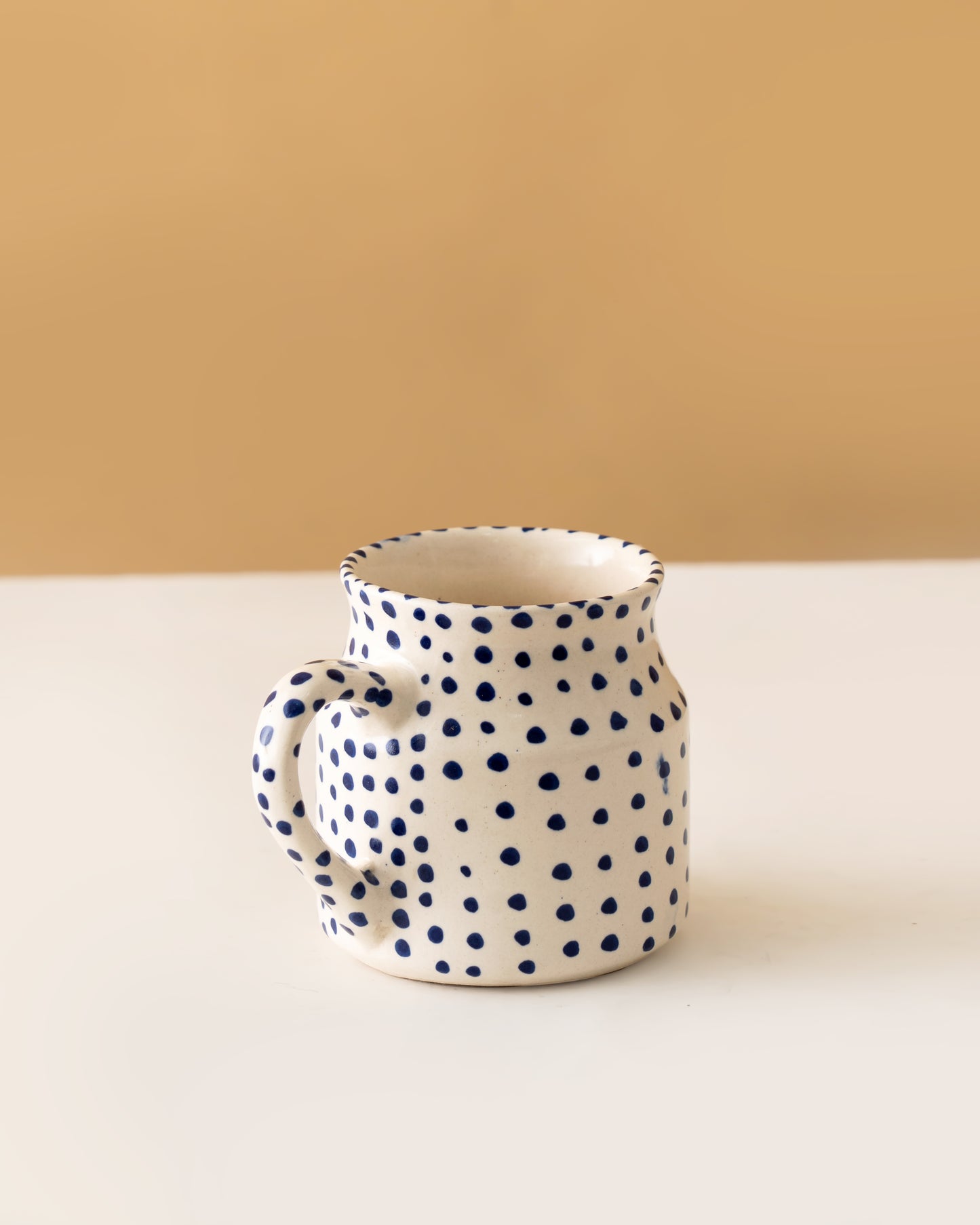 Blue Polka Dot Ceramic Mug - RVMUG47