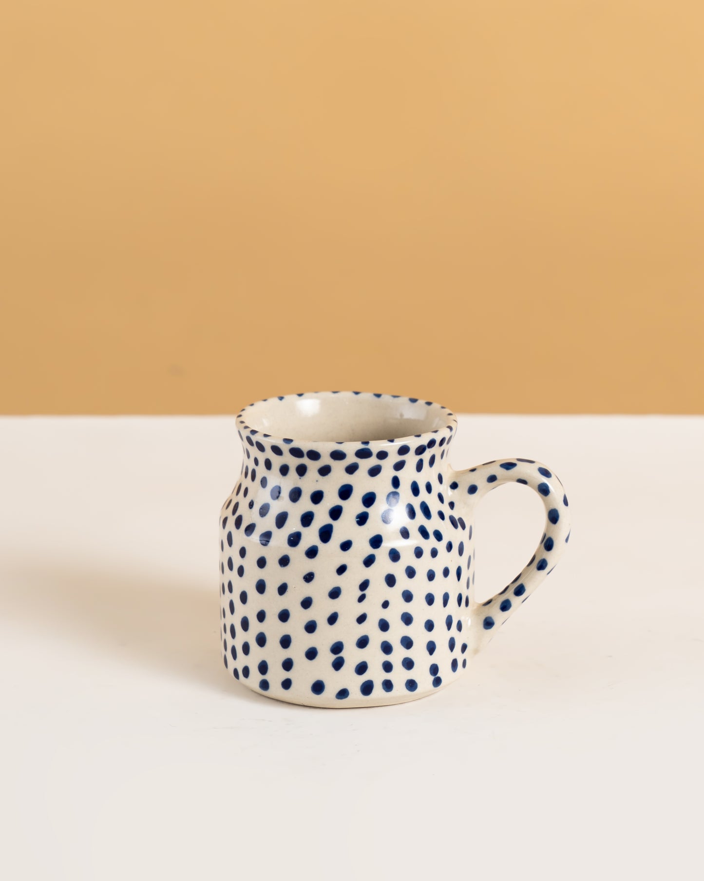 Blue Polka Dot Ceramic Mug - RVMUG48