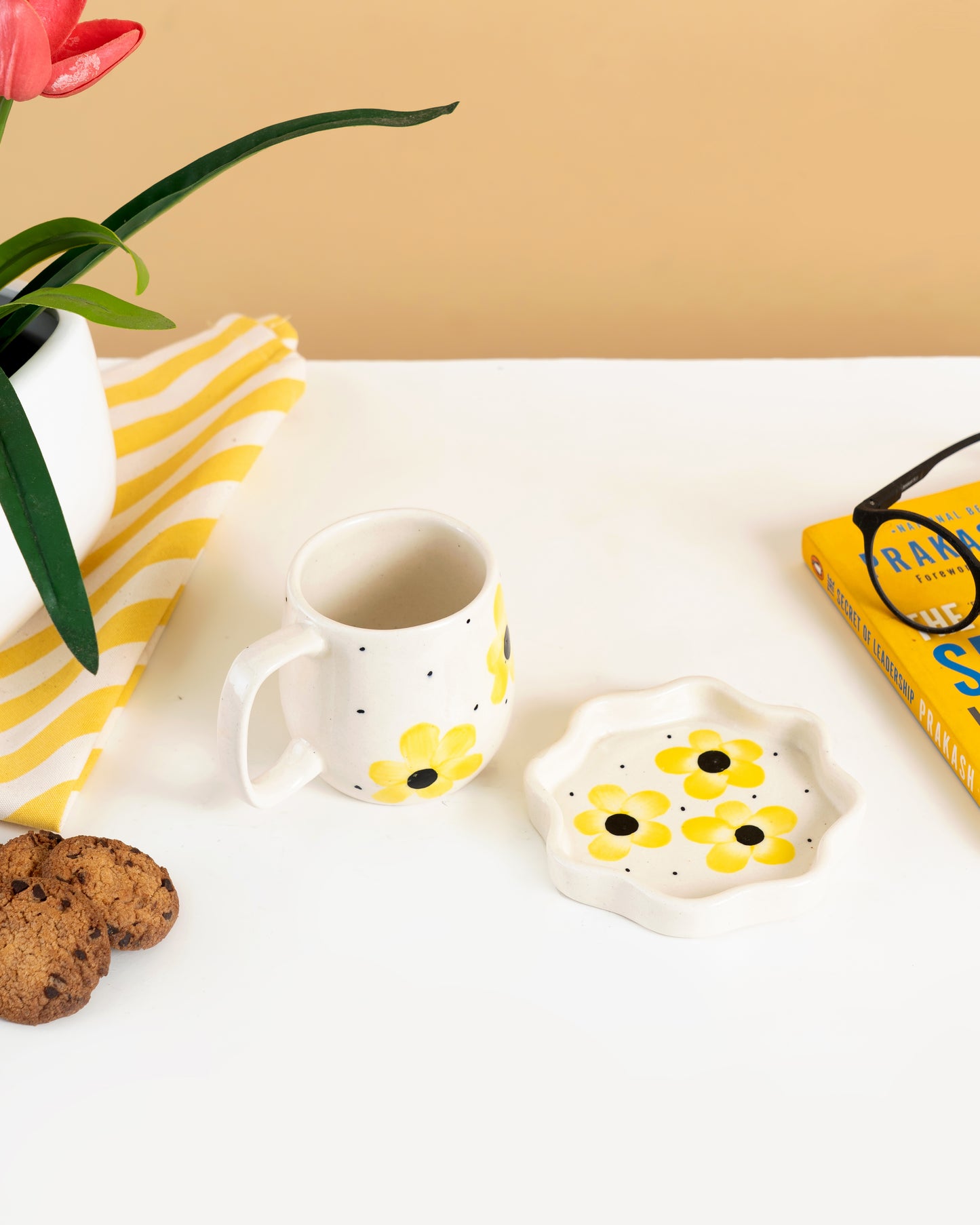 Yellow Bloom Mug & Plate Set - RVCUPSAU9