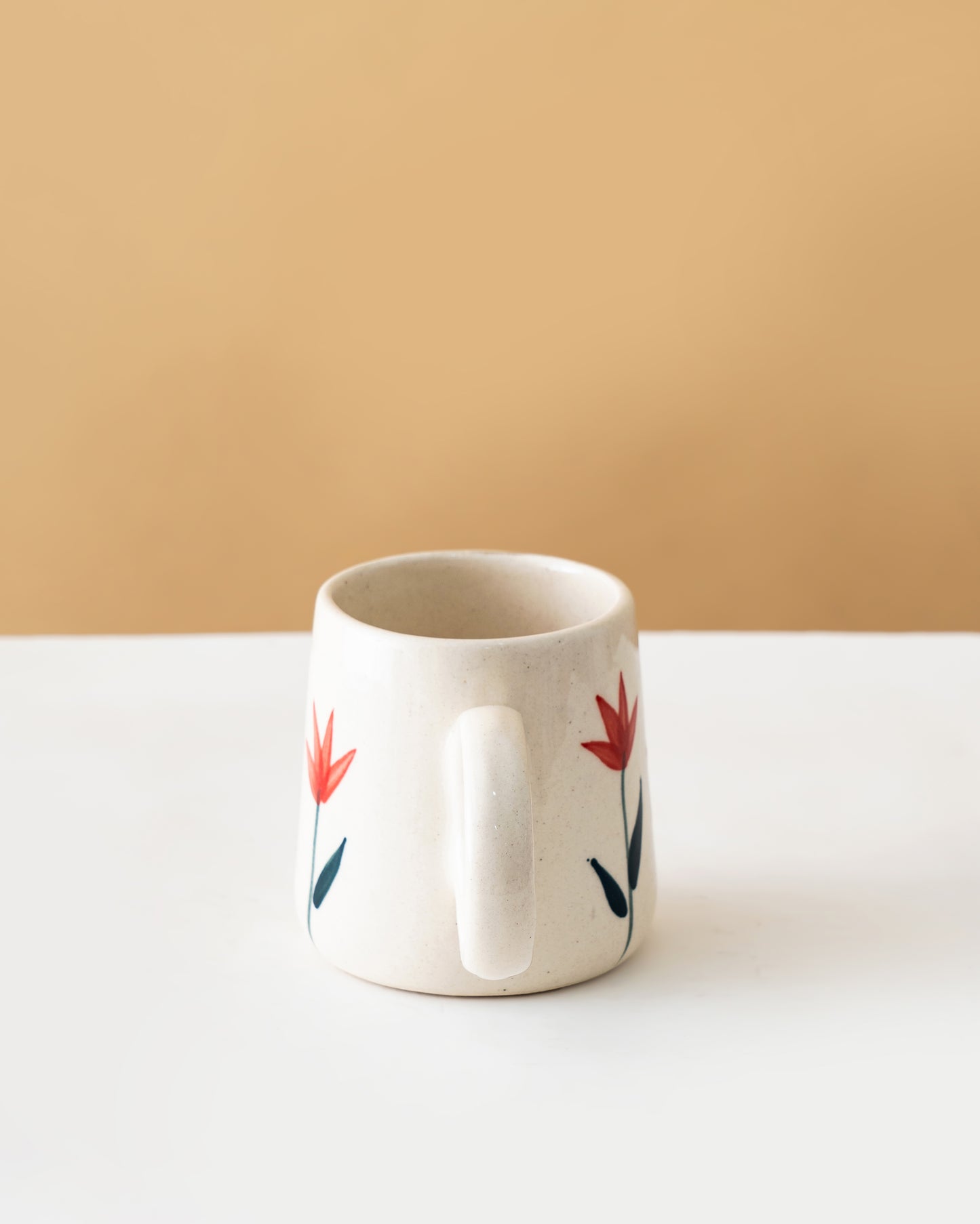 Red Bloom Ceramic Mugs Set of 2 - RVMUG34