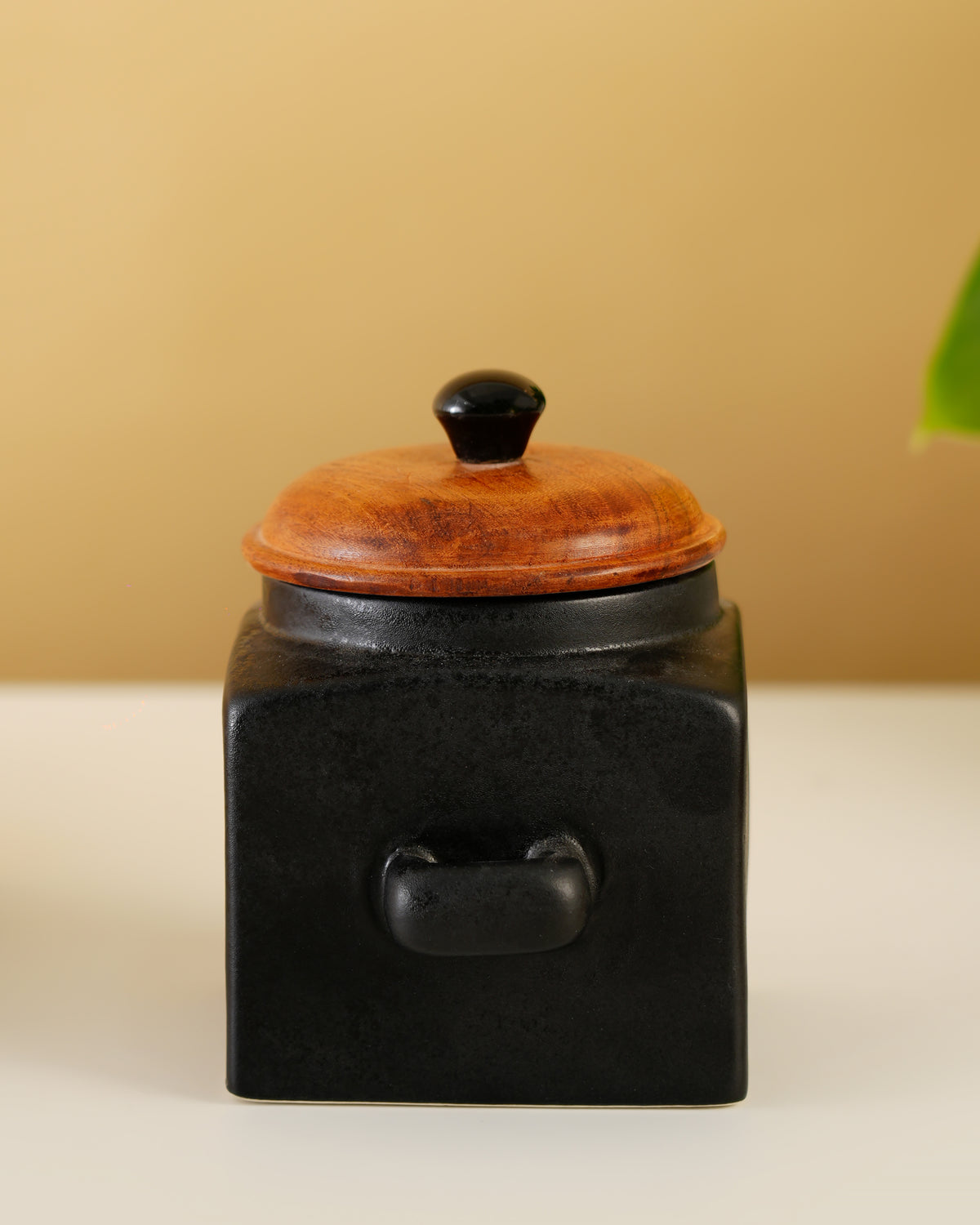Matte Black Ceramic Sugar Canisters (Only SUGAR) - RVJAR2345