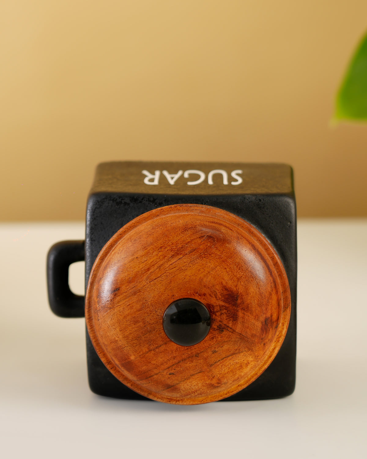 Matte Black Ceramic Sugar Canisters (Only SUGAR) - RVJAR2345