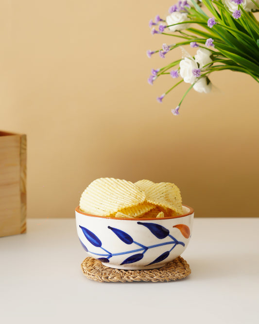 Hand-Painted Floral Ceramic Bowl (Single)  - RVBWL06