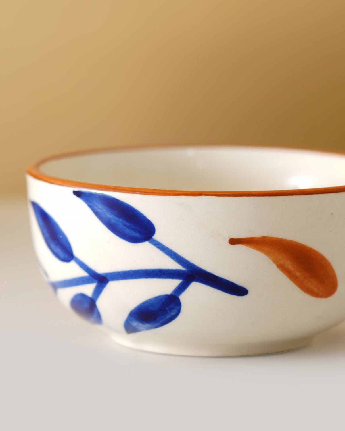 Hand-Painted Floral Ceramic Bowl (Single)  - RVBWL06
