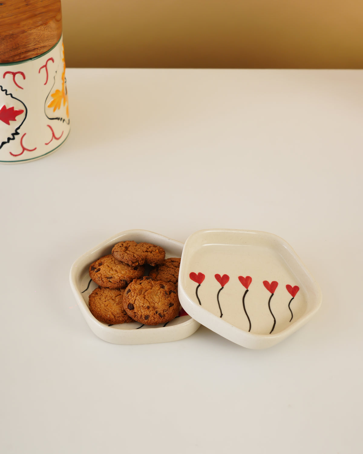 Little Hearts Handcrafted Ceramic Dish ( Set of 2 ) - RVPLT10