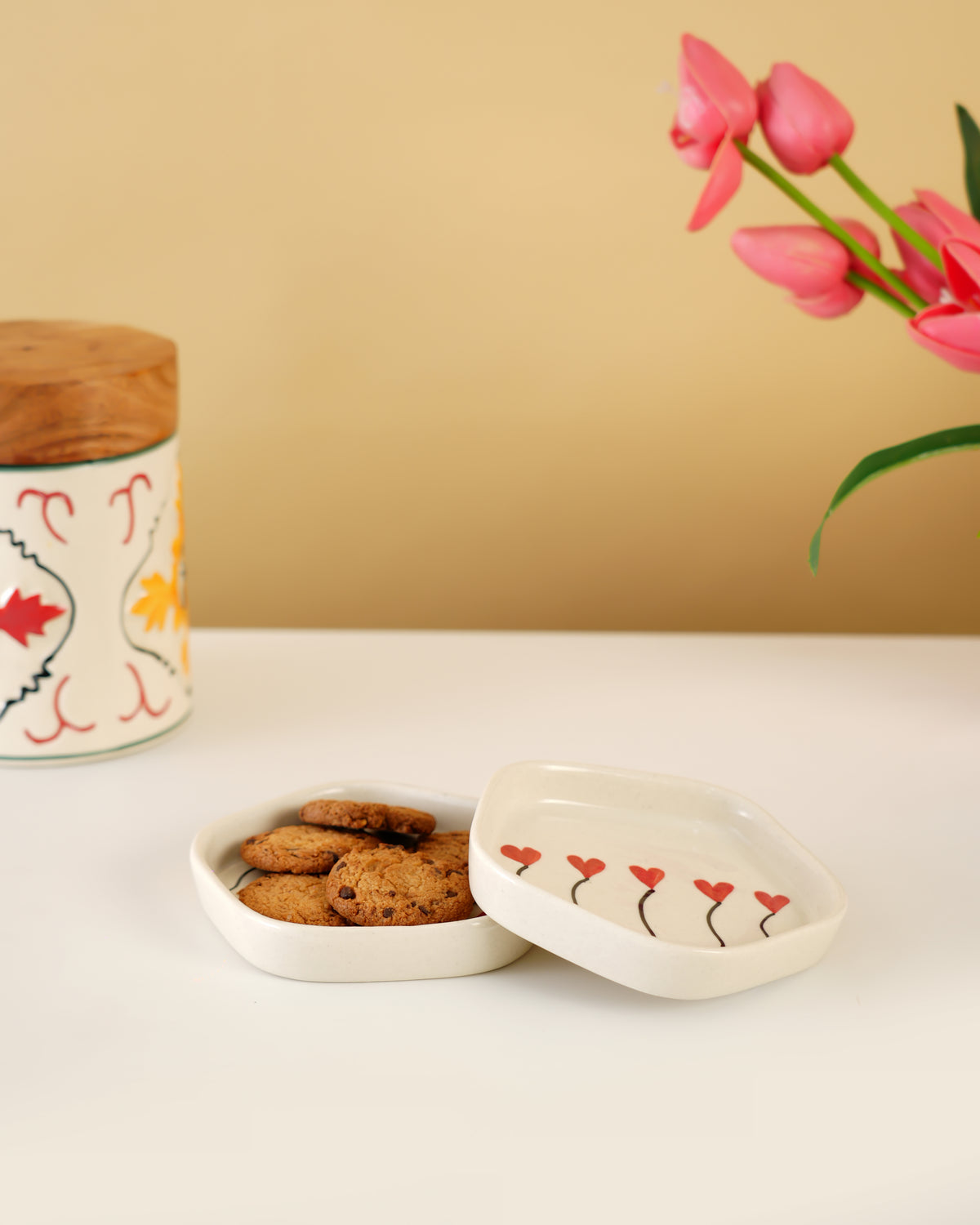 Little Hearts Handcrafted Ceramic Dish ( Set of 2 ) - RVPLT10