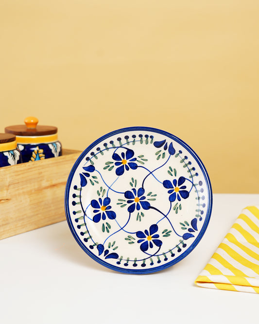 Azure Vine Handcrafted Ceramic Plate - RVPLT32