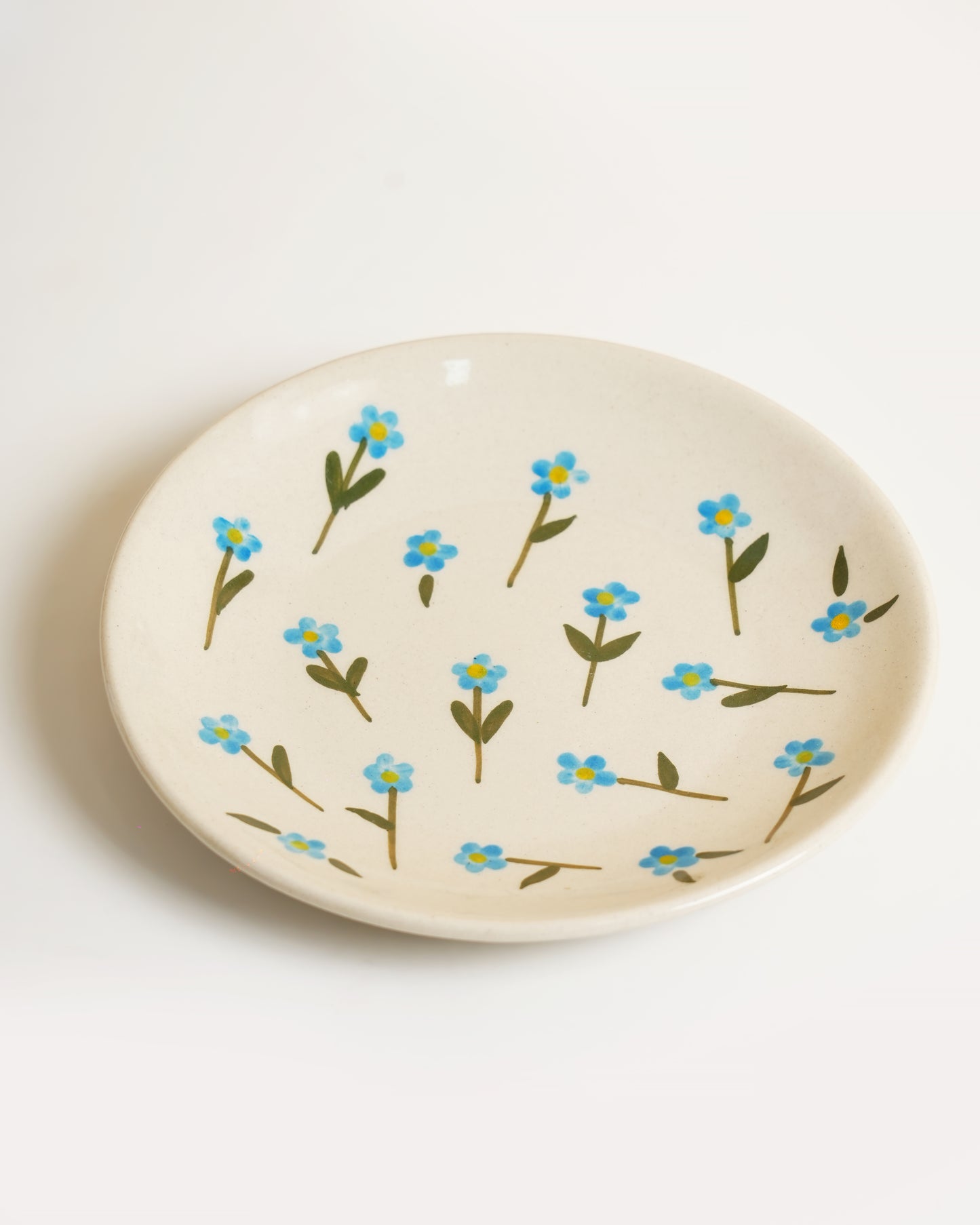 Blue Meadow Handcrafted Ceramic Plate - RVPLT35