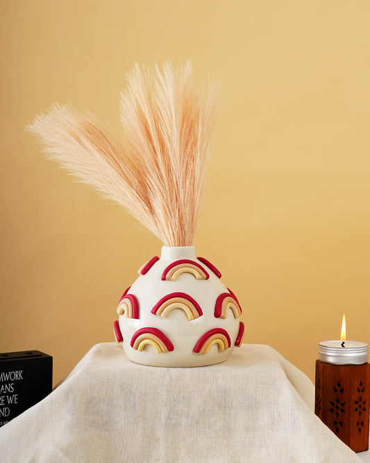 Handcrafted Rainbow Ceramic Vase - RVVAS57