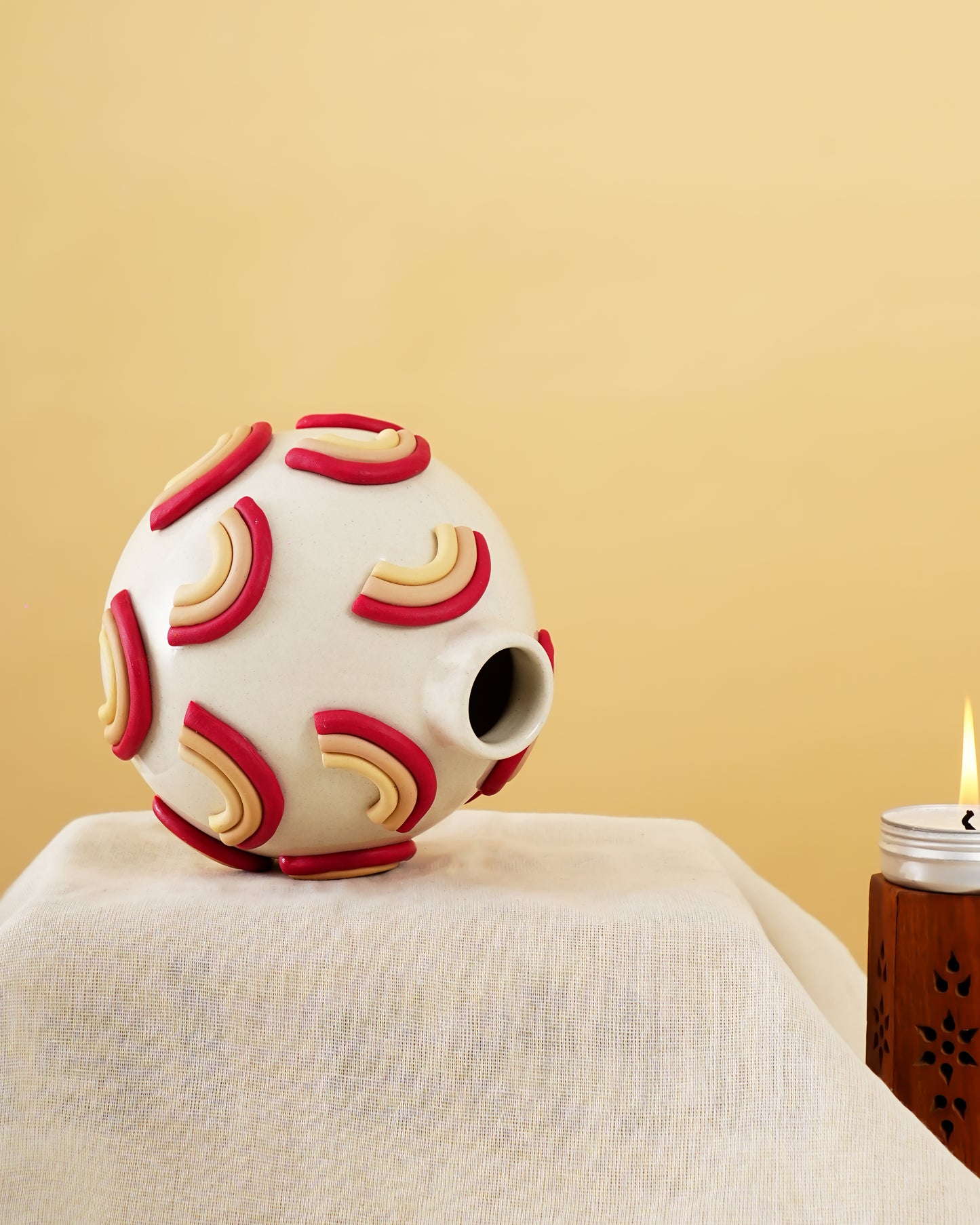 Handcrafted Rainbow Ceramic Vase - RVVAS57