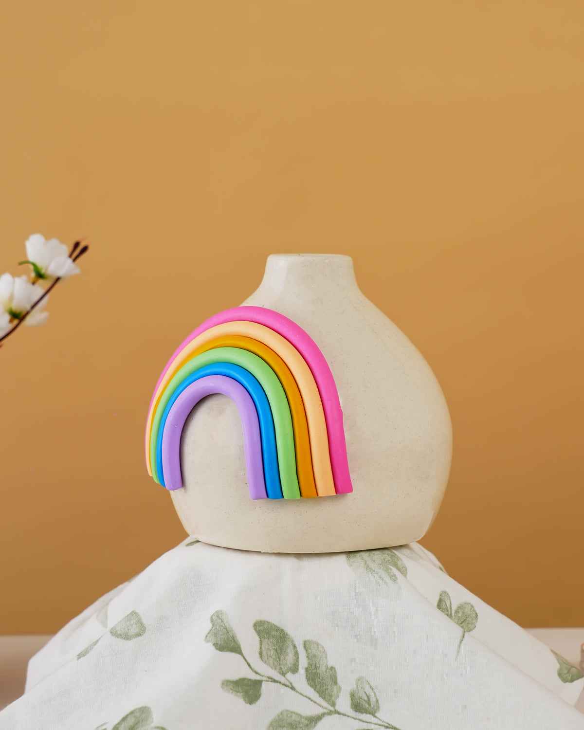 Handcrafted Rainbow Ceramic Vase – Decorative Flower Vase - RVVAS55
