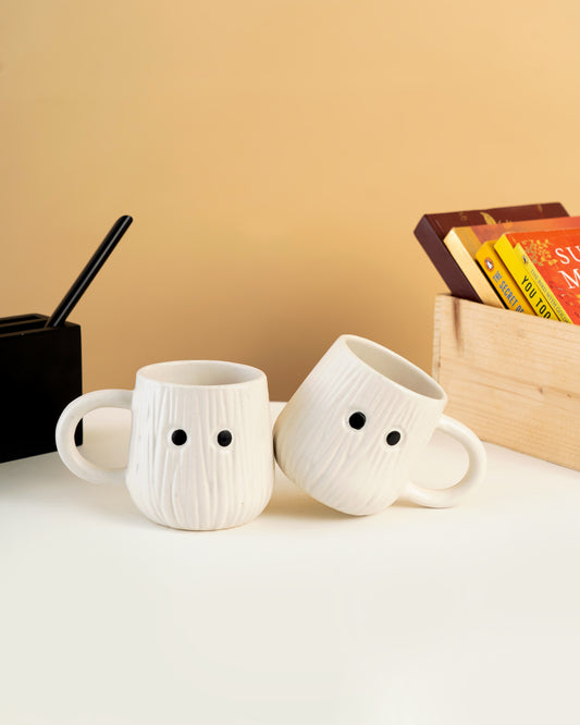 Minimalist Textured Ceramic Mug Set of 2 - RVKIDMUG37